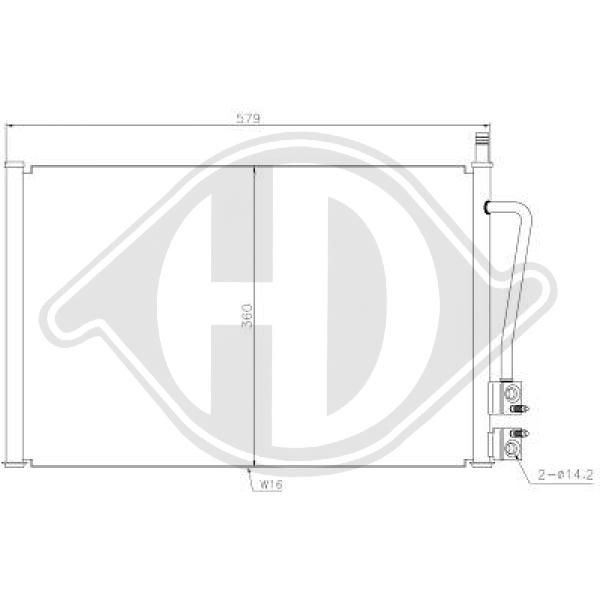 DIEDERICHS DCC1170 - Kondensator, Klimaanlage
