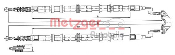 METZGER 11.5938 - Seilzug, Feststellbremse