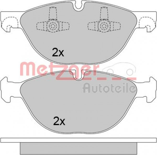 METZGER 1170592 - Bremsbelagsatz, Scheibenbremse