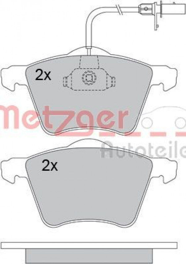 METZGER 1170104 - Bremsbelagsatz, Scheibenbremse