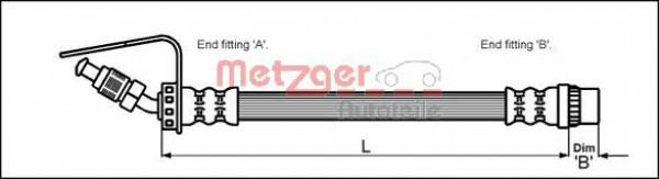 METZGER 4114762 - Bremsschlauch
