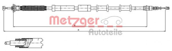 METZGER 12.0721 - Seilzug, Feststellbremse