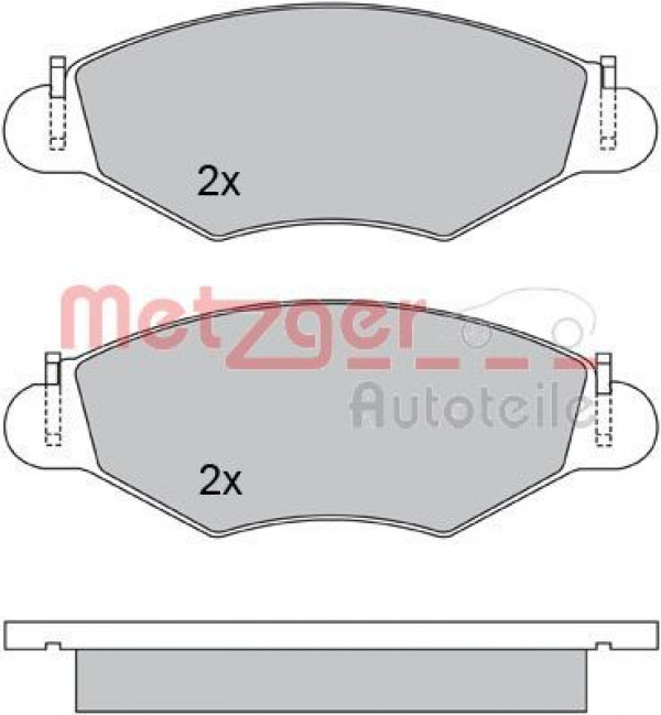 METZGER 1170059 - Bremsbelagsatz, Scheibenbremse