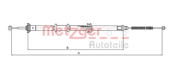 METZGER 12.0733 - Seilzug, Feststellbremse