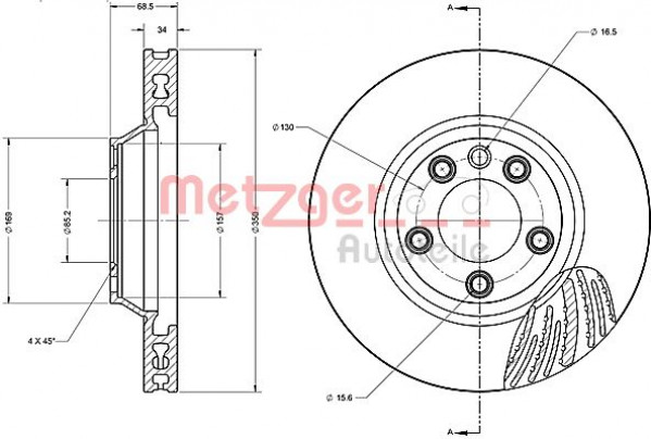 METZGER 6110593 - Bremsscheibe