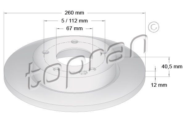 TOPRAN 400848 - Bremsscheibe