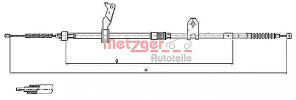 METZGER 17.1480 - Seilzug, Feststellbremse
