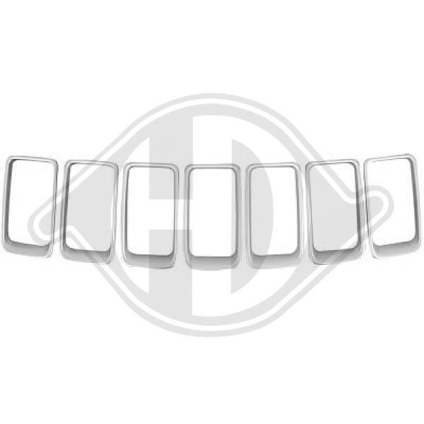 DIEDERICHS 2613143 - Zier-/Schutzleistensatz, Kühlergitter