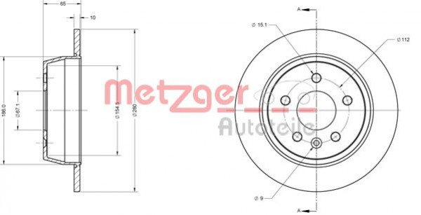 METZGER 6110492 - Bremsscheibe