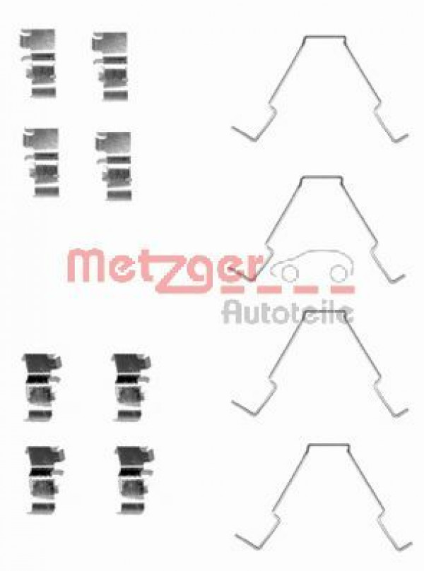METZGER 109-1652 - Zubehörsatz, Scheibenbremsbelag