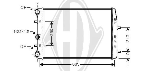 DIEDERICHS DCM3568 - Kühler, Motorkühlung