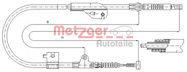 METZGER 17.0236 - Seilzug, Feststellbremse