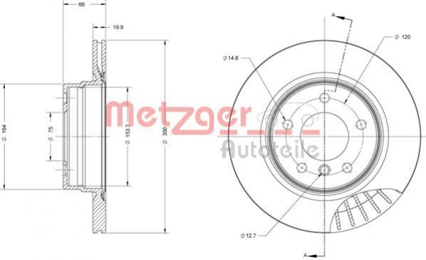 METZGER 6110215 - Bremsscheibe
