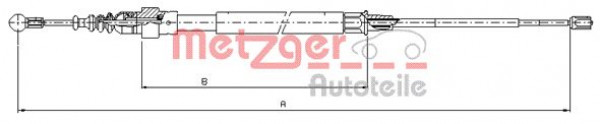 METZGER 10.7625 - Seilzug, Feststellbremse