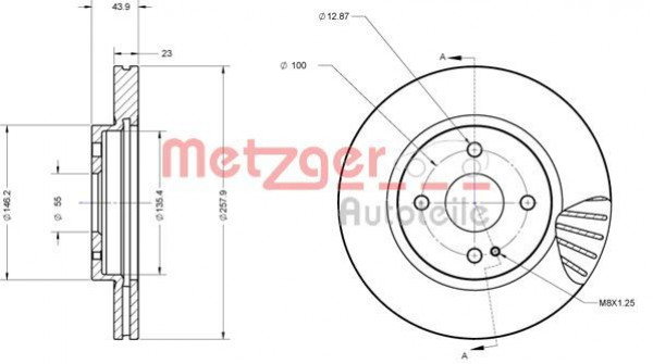 METZGER 6110266 - Bremsscheibe