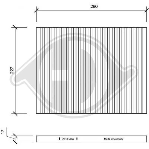 DIEDERICHS DCI1003 - Filter, Innenraumluft