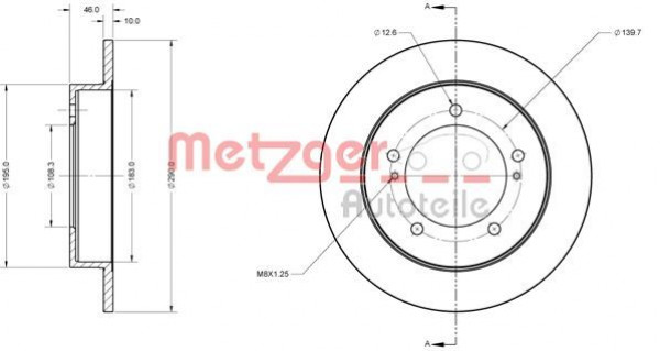 METZGER 6110685 - Bremsscheibe