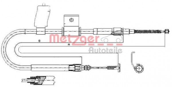 METZGER 631.31 - Seilzug, Feststellbremse