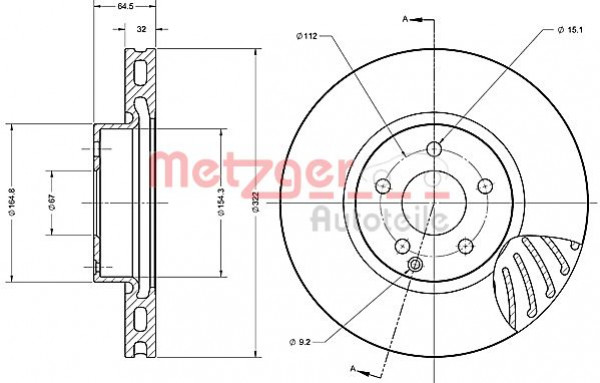 METZGER 6110573 - Bremsscheibe
