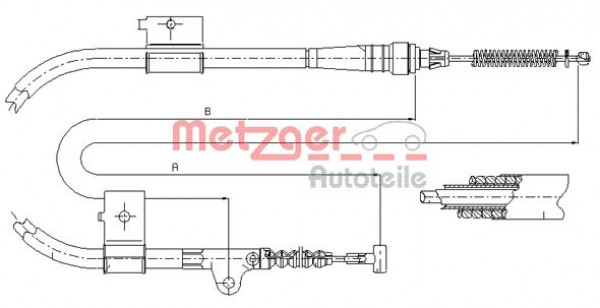 METZGER 17.0332 - Seilzug, Feststellbremse