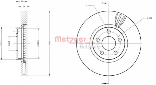 METZGER 6110814 - Bremsscheibe