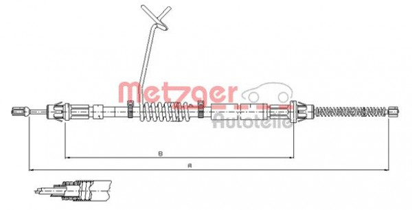 METZGER 11.5667 - Seilzug, Feststellbremse