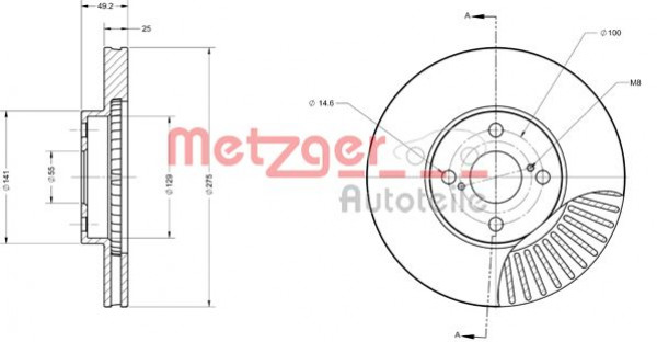 METZGER 6110548 - Bremsscheibe