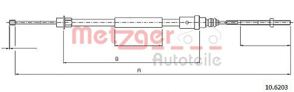 METZGER 10.6203 - Seilzug, Feststellbremse