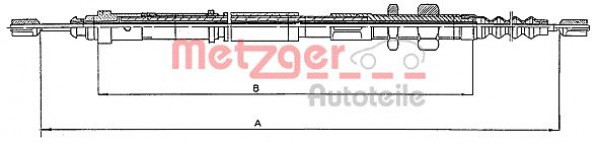 METZGER 10.4651 - Seilzug, Feststellbremse