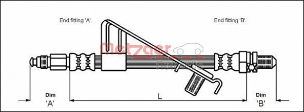 METZGER 4112528 - Bremsschlauch