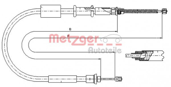 METZGER 321.7 - Seilzug, Feststellbremse