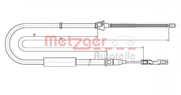 METZGER 10.7515 - Seilzug, Feststellbremse