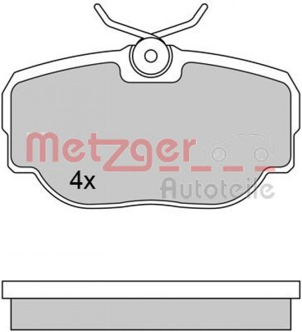METZGER 1170605 - Bremsbelagsatz, Scheibenbremse