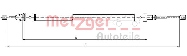 METZGER 10.4581 - Seilzug, Feststellbremse