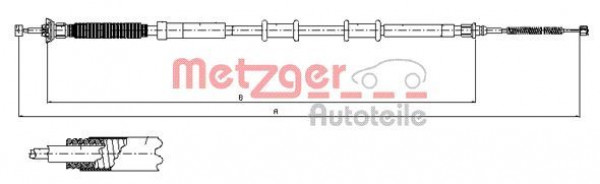 METZGER 12.0716 - Seilzug, Feststellbremse