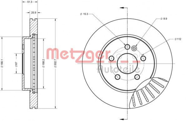 METZGER 6110480 - Bremsscheibe