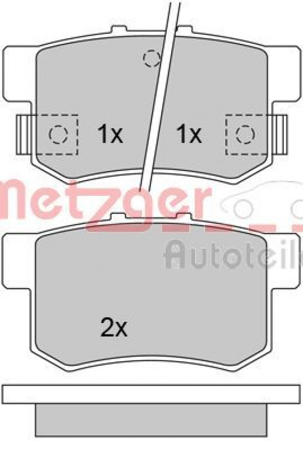 METZGER 1170213 - Bremsbelagsatz, Scheibenbremse