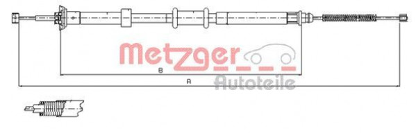 METZGER 12.0724 - Seilzug, Feststellbremse