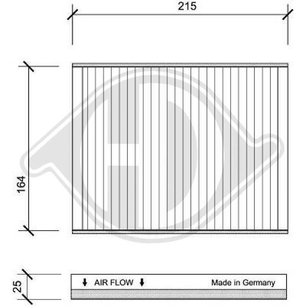 DIEDERICHS DCI0107 - Filter, Innenraumluft