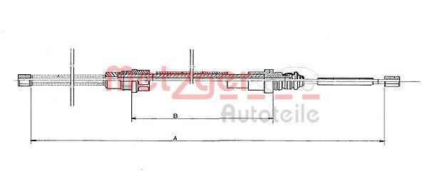 METZGER 11.6761 - Seilzug, Feststellbremse