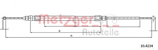 METZGER 10.4234 - Seilzug, Feststellbremse