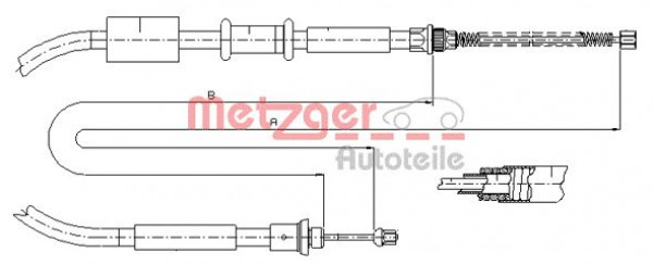 METZGER 1281P1 - Seilzug, Feststellbremse