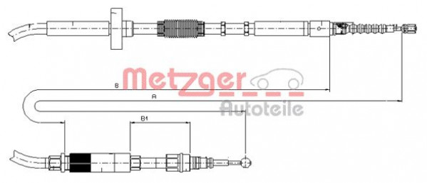 METZGER 10.7531 - Seilzug, Feststellbremse