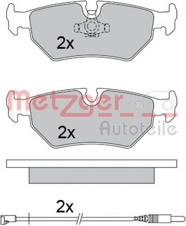 METZGER 1170572 - Bremsbelagsatz, Scheibenbremse