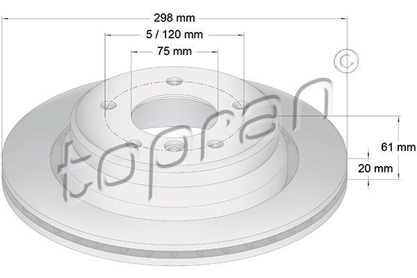 TOPRAN 500575 - Bremsscheibe