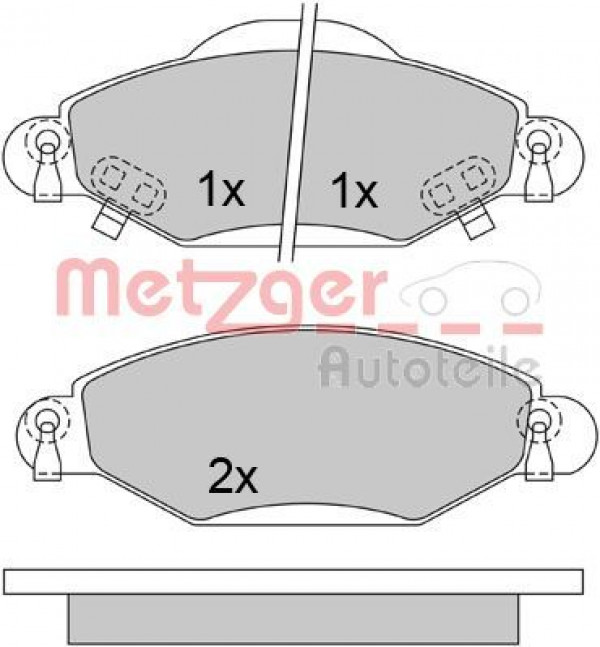 METZGER 1170632 - Bremsbelagsatz, Scheibenbremse