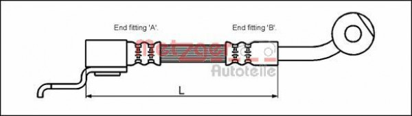 METZGER 4113523 - Bremsschlauch