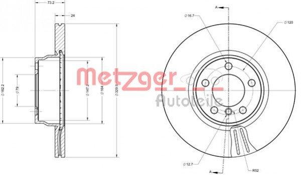 METZGER 6110743 - Bremsscheibe