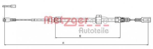 METZGER 10.9882 - Seilzug, Feststellbremse