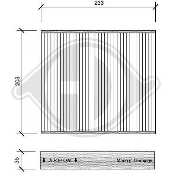 DIEDERICHS DCI1126 - Filter, Innenraumluft